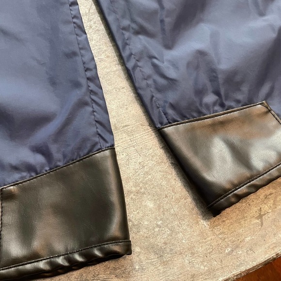 Vintage SKYR Side Zip Nylon Windbreaker Ski Snow Pants Navy Blue Womens Large - Picture 6 of 13